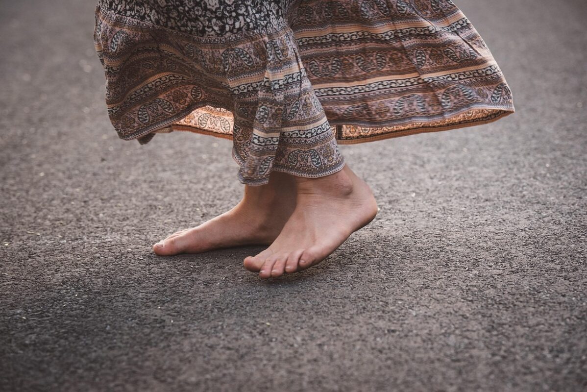 Summer dress fabric flowing