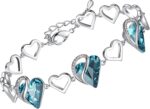 Birthstone Heart Bracelet with Extender Chain