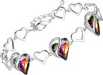 Birthstone Heart Bracelet with Extender Chain