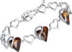 Birthstone Heart Bracelet with Extender Chain