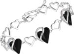 Birthstone Heart Bracelet with Extender Chain