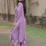 Lavender Cotton Chikankari