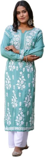 Chikankari Embroidered Kurta and Pant Set — Numeric Sizing