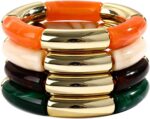 Chunky Acrylic Bangles — Set of 6