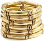 Chunky Acrylic Bangles — Set of 6