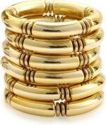 Chunky Acrylic Bangles — Set of 6