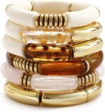 Chunky Acrylic Bangles — Set of 6
