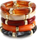 Chunky Acrylic Bangles — Set of 6