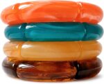 Chunky Acrylic Bangles — Set of 6