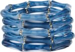Chunky Acrylic Bangles — Set of 6