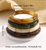 Chunky Acrylic Bangles — Set of 6
