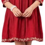 Red Embroidered Cotton