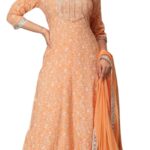 Peach Printed Cotton