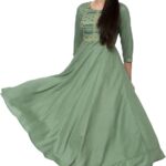 Green Rayon Anarkali