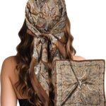 Brown Paisley Satin