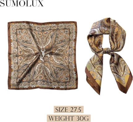Large Square Satin Scarf, 27.5 Inch