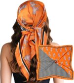 Large Square Satin Scarf, 27.5 Inch