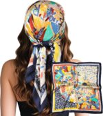 Large Square Satin Scarf, 27.5 Inch