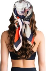 Large Square Satin Scarf, 27.5 Inch