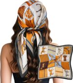 Large Square Satin Scarf, 27.5 Inch