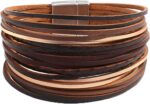 Layered Leather-Look Wrap Bracelet