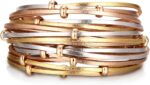 Layered Leather-Look Wrap Bracelet