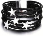 Layered Leather-Look Wrap Bracelet