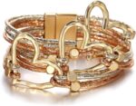 Layered Leather-Look Wrap Bracelet
