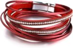 Layered Leather-Look Wrap Bracelet