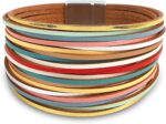 Layered Leather-Look Wrap Bracelet