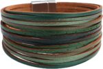 Layered Leather-Look Wrap Bracelet