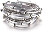 Layered Leather-Look Wrap Bracelet