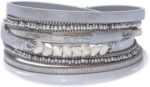 Layered Leather-Look Wrap Bracelet