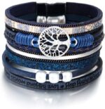 Layered Leather-Look Wrap Bracelet