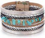 Layered Leather-Look Wrap Bracelet