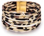 Layered Leather-Look Wrap Bracelet