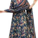 Navy Floral Rayon