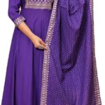 Purple Rayon Anarkali