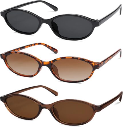 Retro Oval Cat-Eye Sunglasses