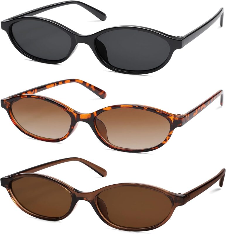 Retro Oval Cat-Eye Sunglasses