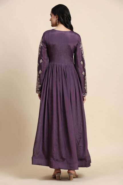 Silk Blend Embroidered Alia-Cut Kurta Set with Pant and Dupatta