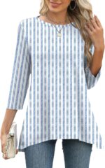 Three-Quarter Sleeve Flowy Swing Tunic