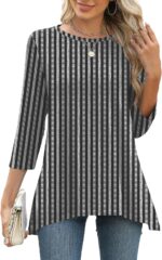 Three-Quarter Sleeve Flowy Swing Tunic