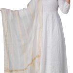 White Chikankari Anarkali